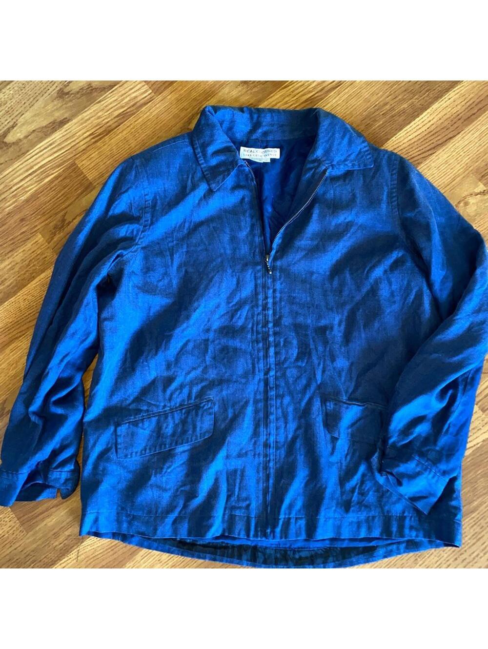 Vintage Saks Fifth Ave Silk Blend Chambray Jacket